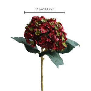 Artificial Hydranage Seeded Hydrangea Bush Red - VANRINA