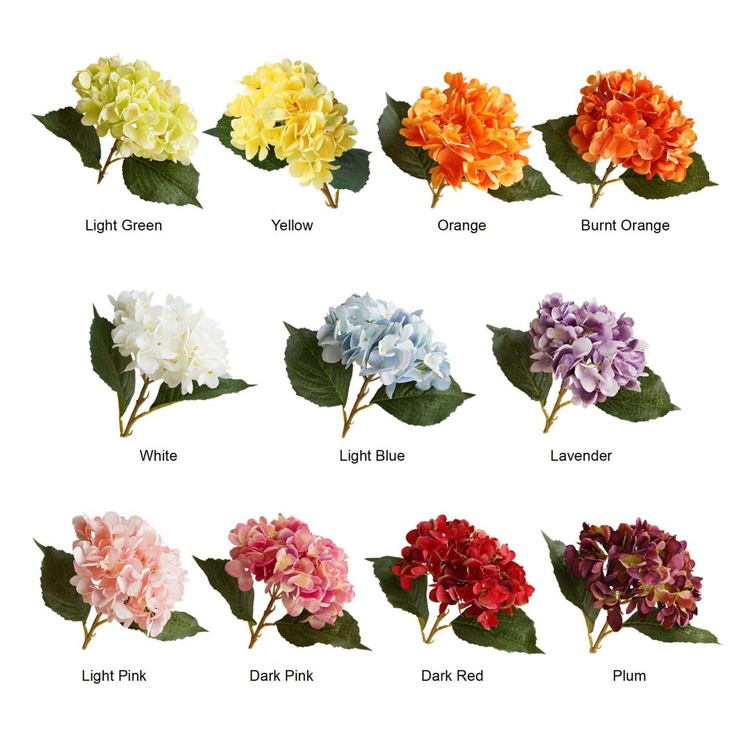 Artificial Hydrangea Bush for Flower Arrangement - VANRINA