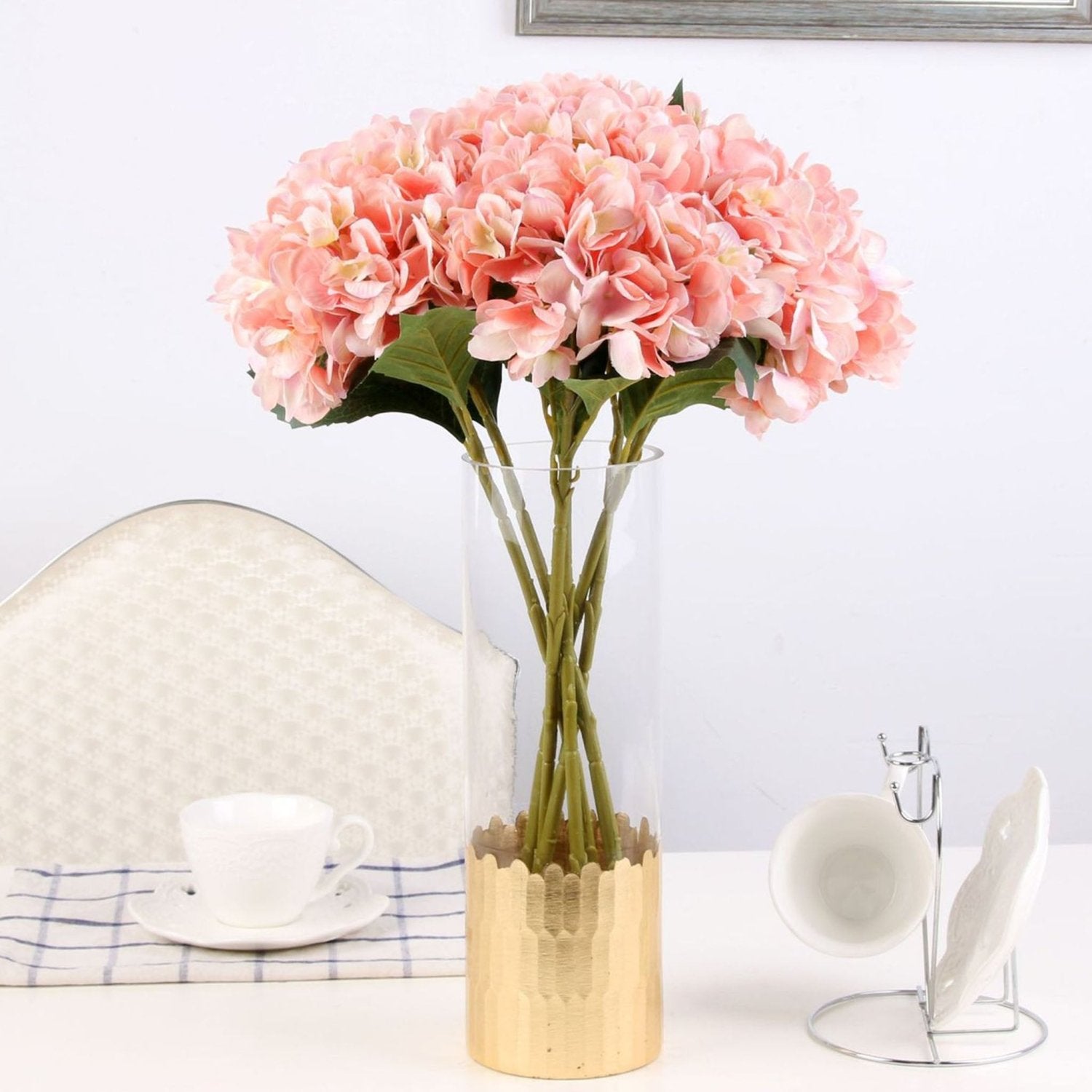Artificial Hydrangea Bush for Flower Arrangement - VANRINA