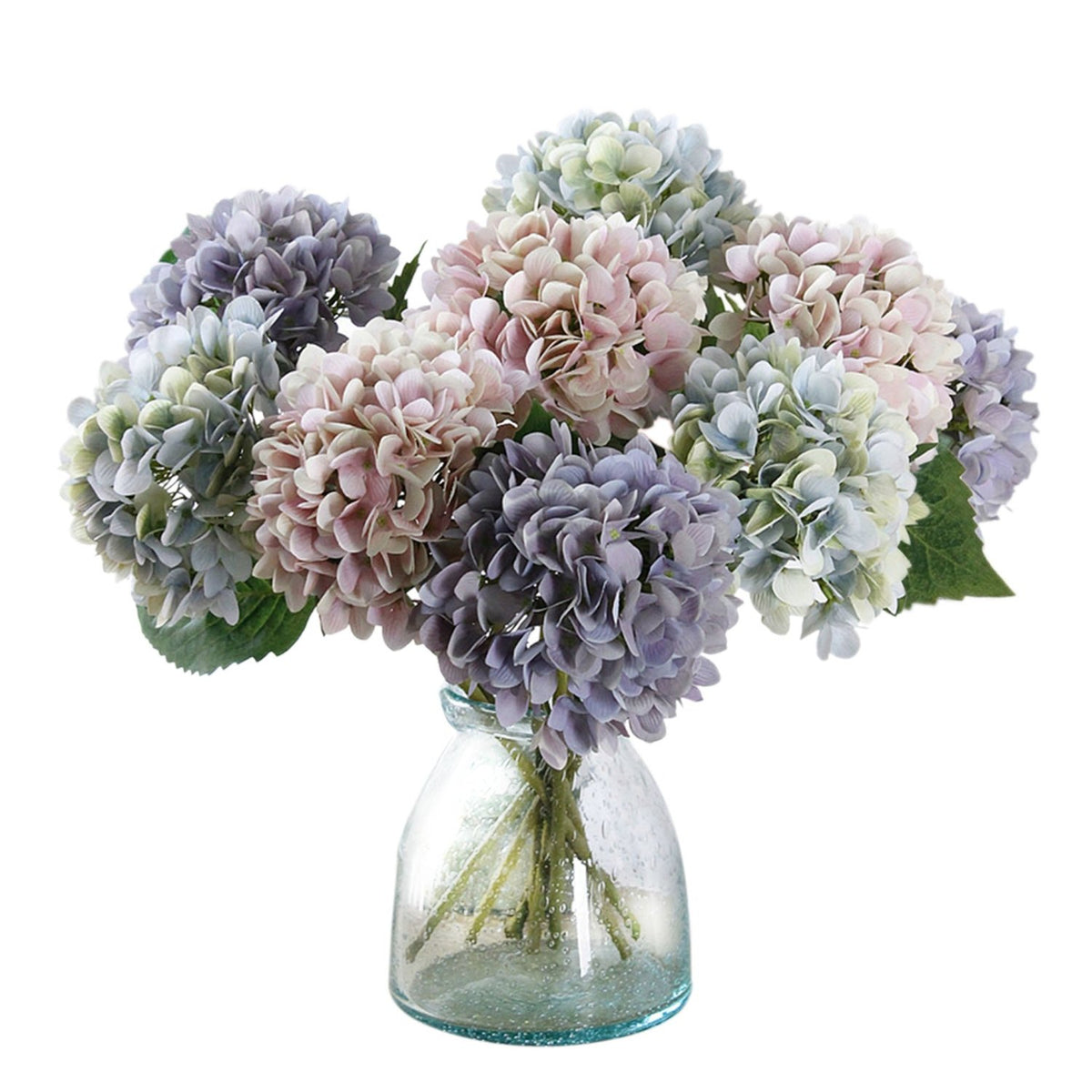 Artificial Hydrangea Bushes Full Bloom Fake Hydrangeas 5 Colors Home Decor - VANRINA