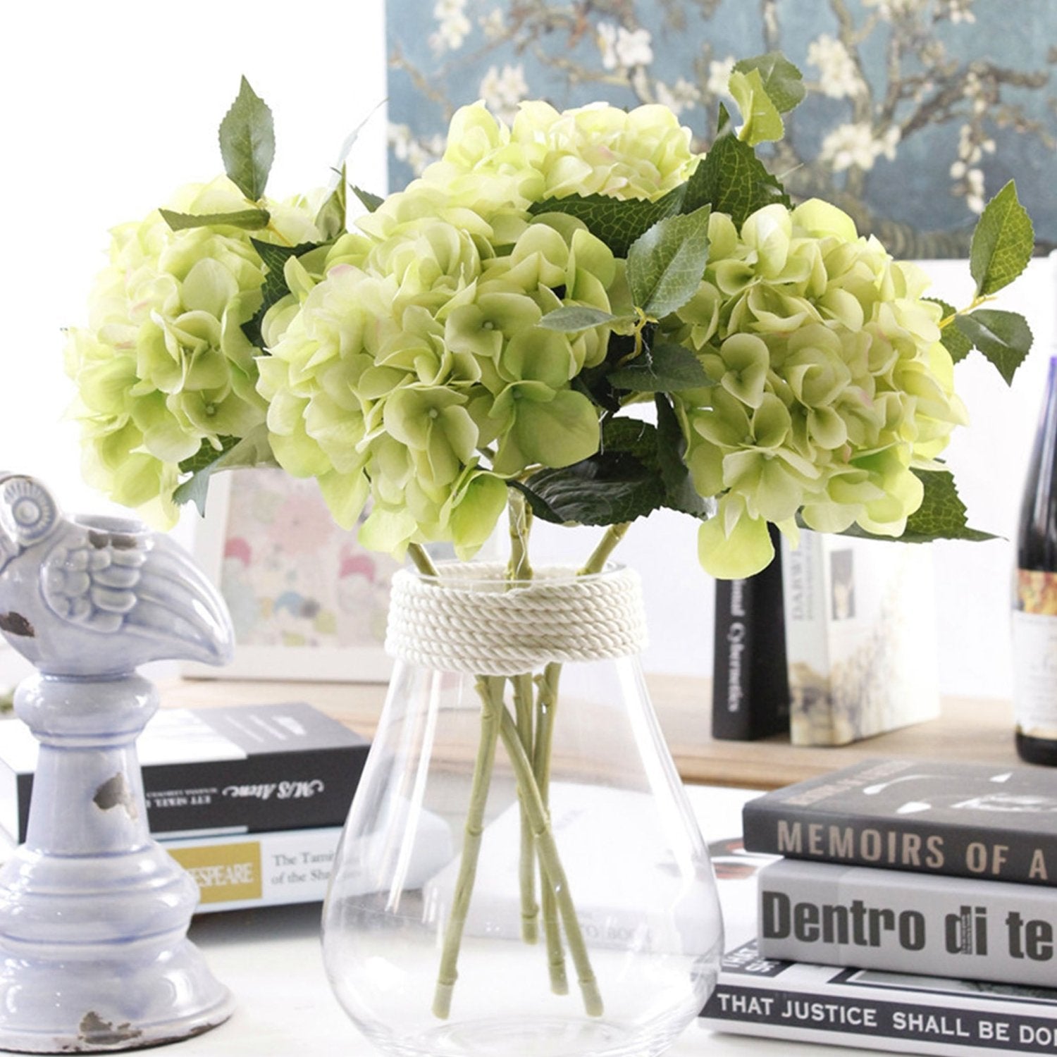 Artificial Hydrangea Silk Hydangea Flowers 6 inch - VANRINA