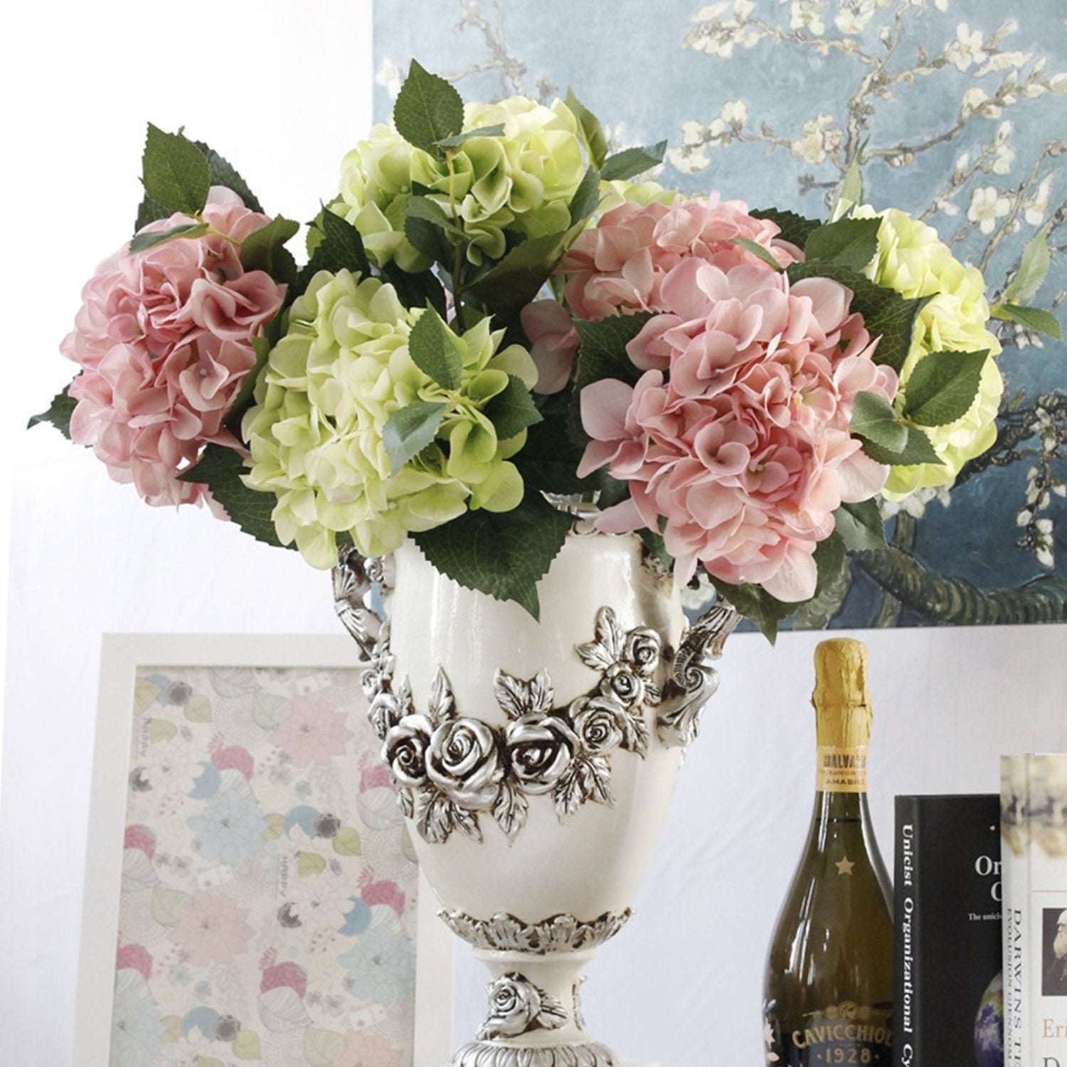 Artificial Hydrangea Silk Hydangea Flowers 6 inch - VANRINA