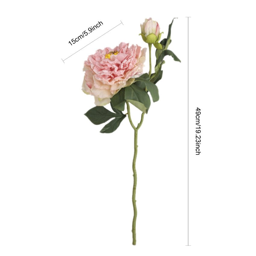 Artificial Peony Flower Spray 19" - VANRINA