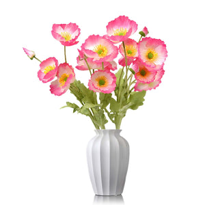 Artificial Poppy Flowers Silk Spray Poppies - VANRINA