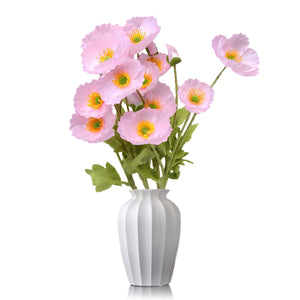 Artificial Poppy Flowers Silk Spray Poppies - VANRINA
