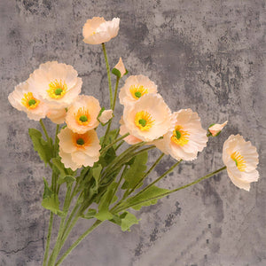 Artificial Poppy Flowers Silk Spray Poppies - VANRINA
