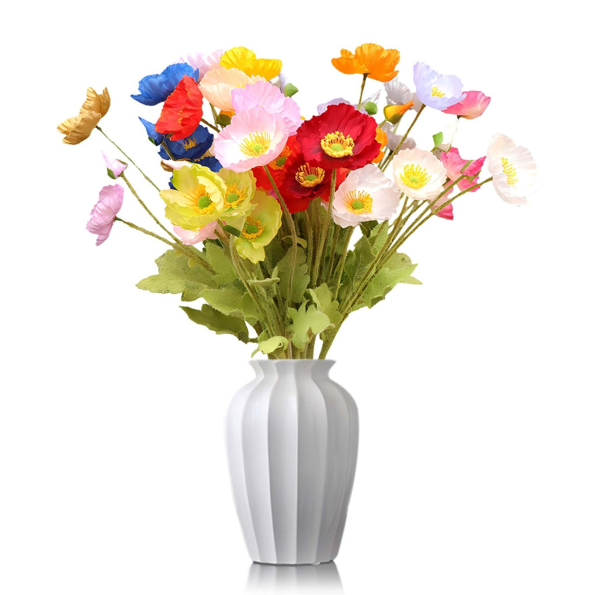 Artificial Poppy Flowers Silk Spray Poppies - VANRINA