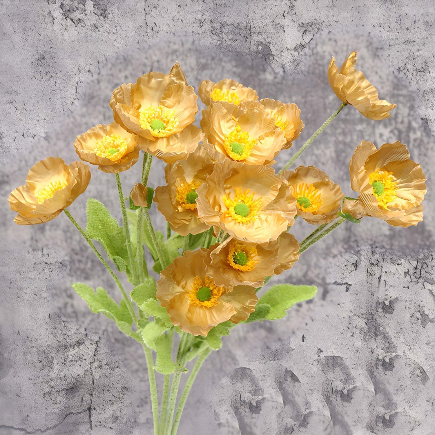 Artificial Poppy Flowers Silk Spray Poppies - VANRINA