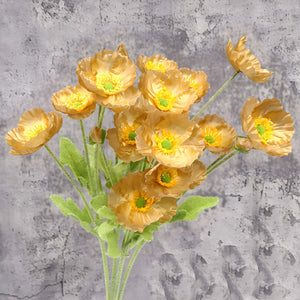Artificial Poppy Flowers Silk Spray Poppies - VANRINA