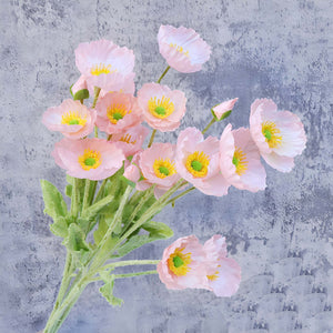 Artificial Poppy Flowers Silk Spray Poppies - VANRINA