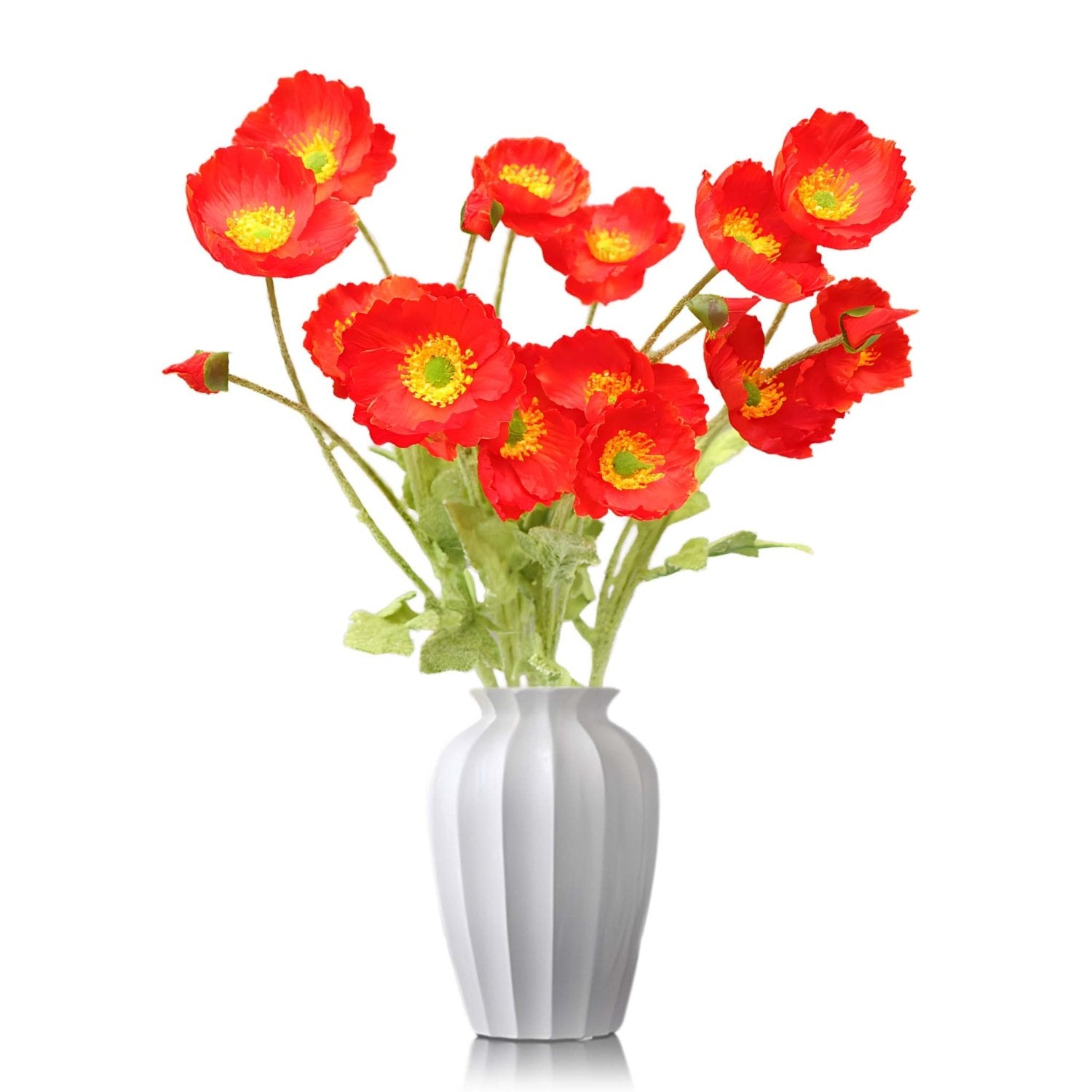 Artificial Poppy Flowers Silk Spray Poppies - VANRINA