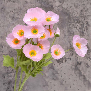 Artificial Poppy Flowers Silk Spray Poppies - VANRINA
