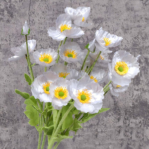 Artificial Poppy Flowers Silk Spray Poppies - VANRINA