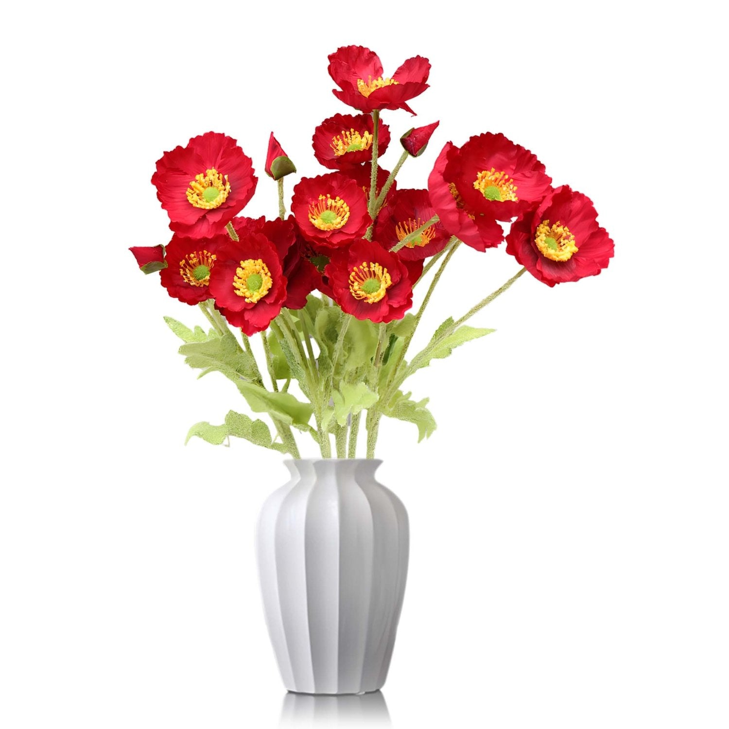 Artificial Poppy Flowers Silk Spray Poppies - VANRINA