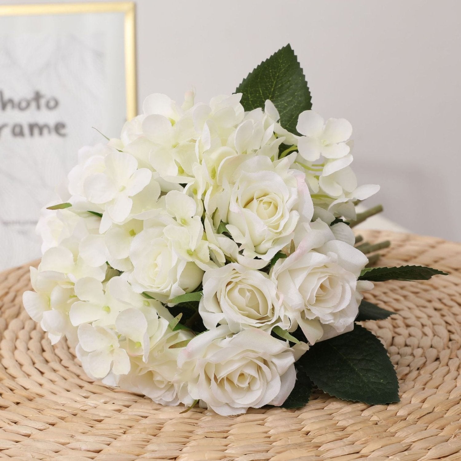 Artificial Silk Hydrangea Rose Mixed Bouquet - VANRINA