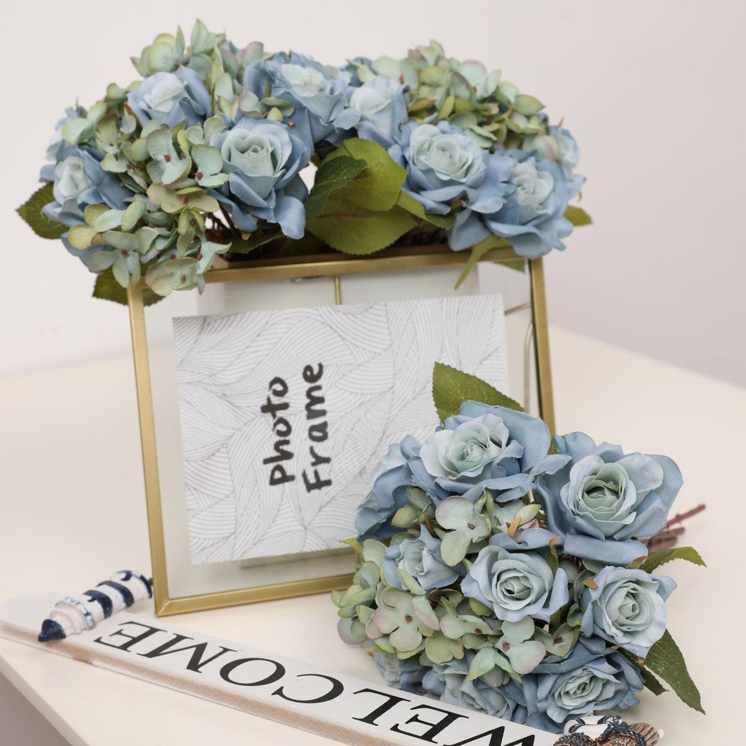 Artificial Silk Hydrangea Rose Mixed Bouquet - VANRINA