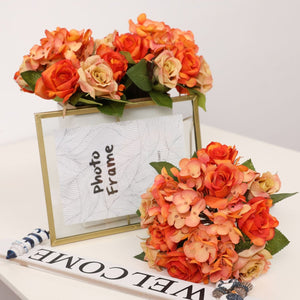Artificial Silk Hydrangea Rose Mixed Bouquet - VANRINA