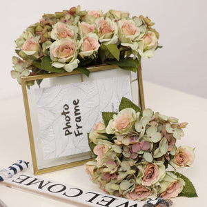 Artificial Silk Hydrangea Rose Mixed Bouquet - VANRINA