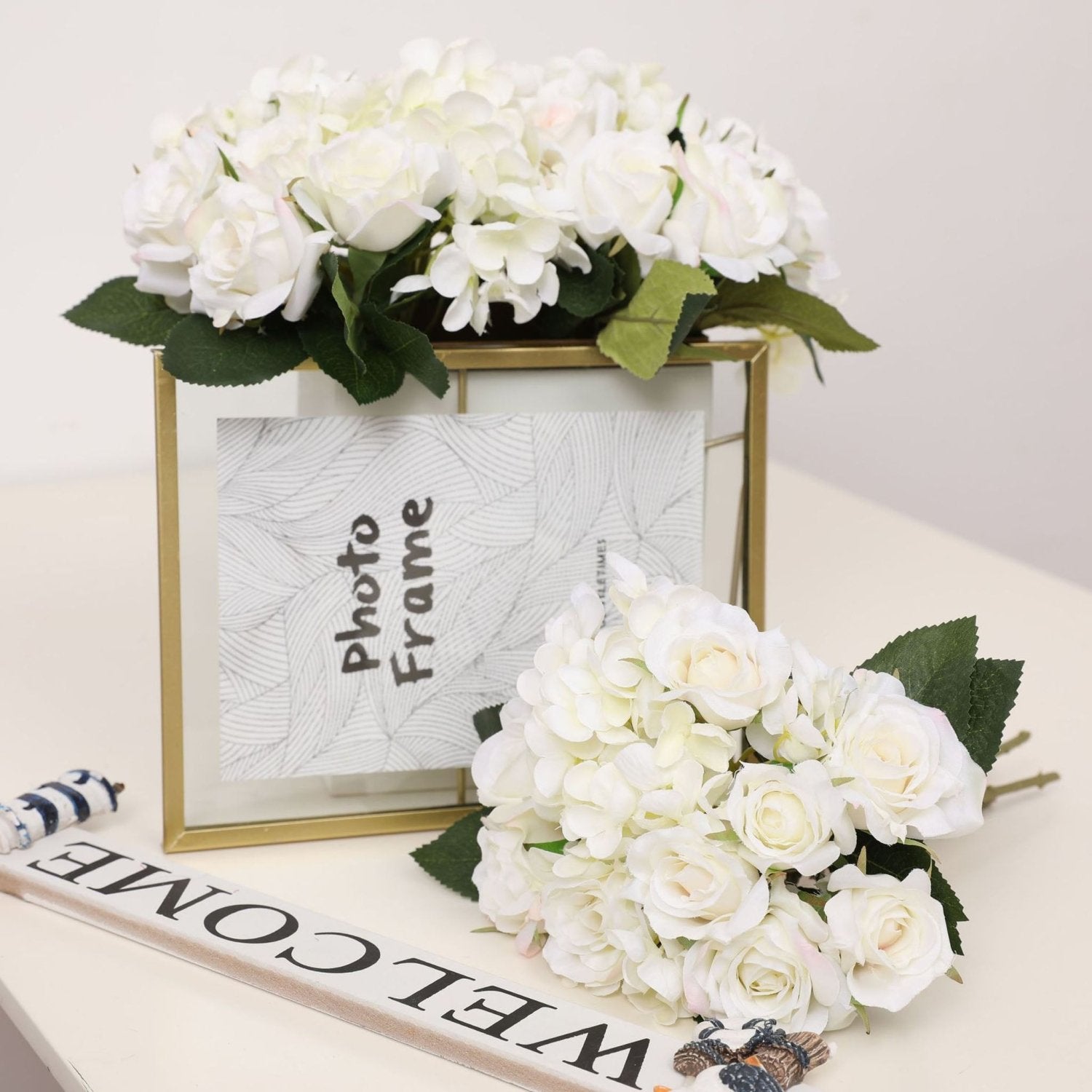 Artificial Silk Hydrangea Rose Mixed Bouquet - VANRINA