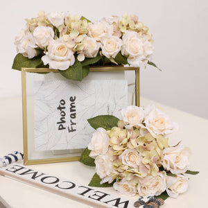 Artificial Silk Hydrangea Rose Mixed Bouquet - VANRINA