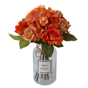 Artificial Silk Hydrangea Rose Mixed Bouquet - VANRINA