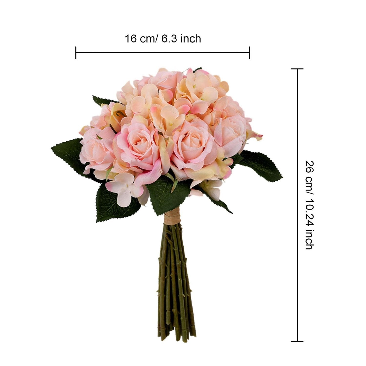 Artificial Silk Hydrangea Rose Mixed Bouquet - VANRINA