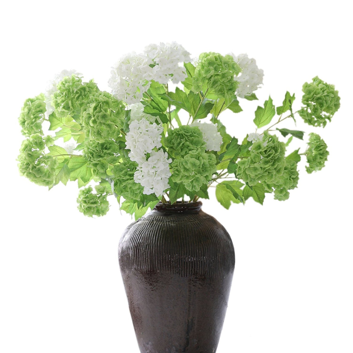 Artificial Snowball Hydrangea Branch 26" - VANRINA