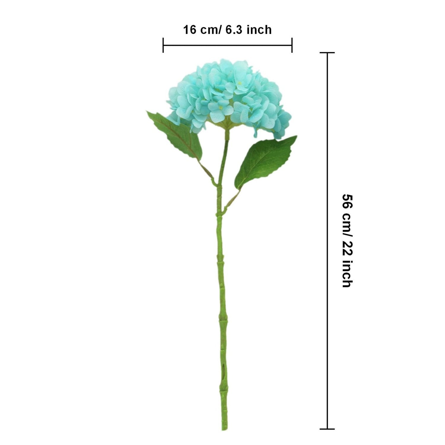 Blue Hydrangea Artificial Silk Flowers Blooms - VANRINA
