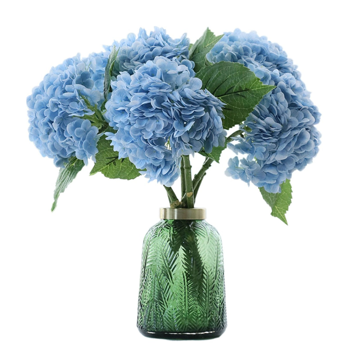 Blue Hydrangea Bush Fake Flowers Wedding Decor - VANRINA