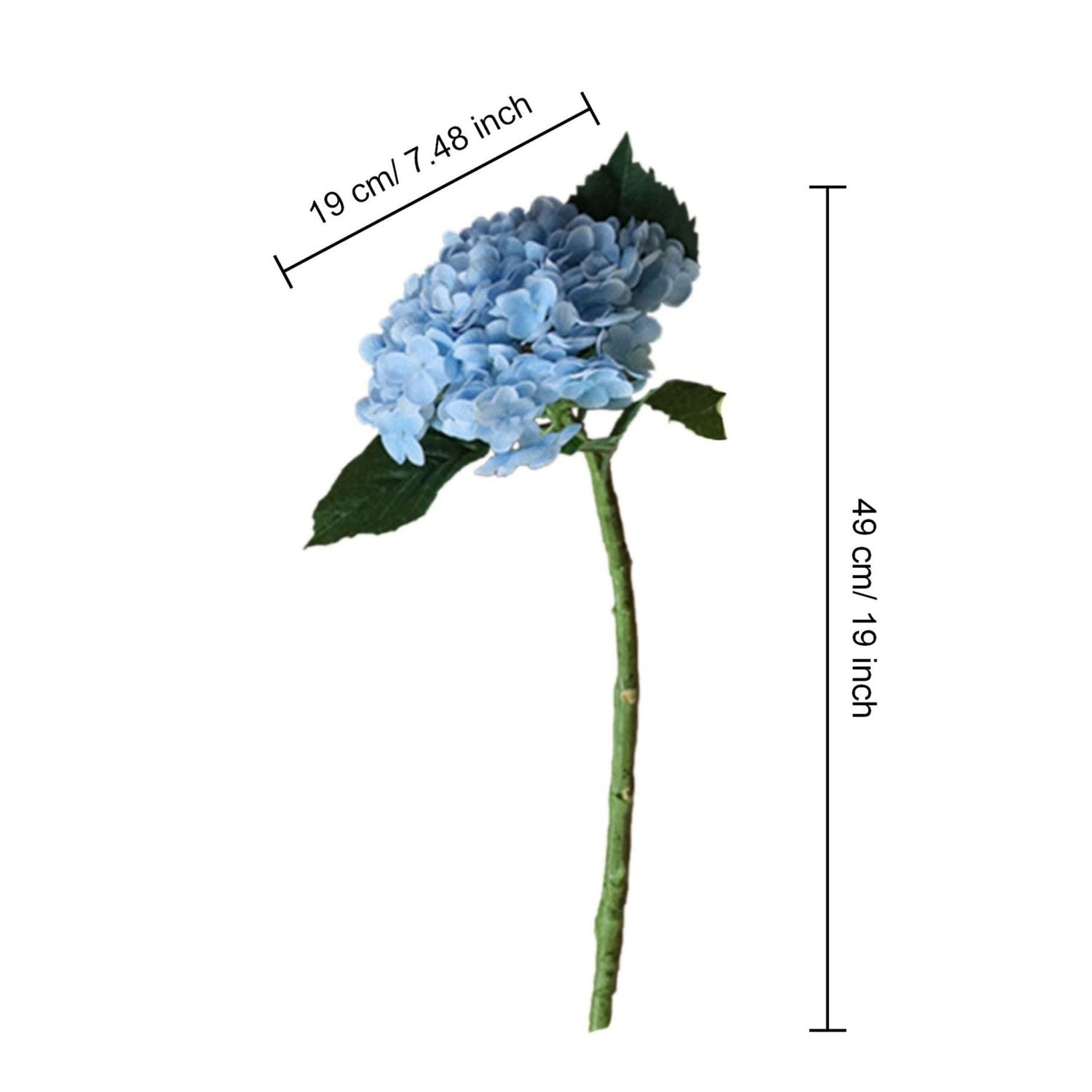 Blue Hydrangea Bush Fake Flowers Wedding Decor - VANRINA