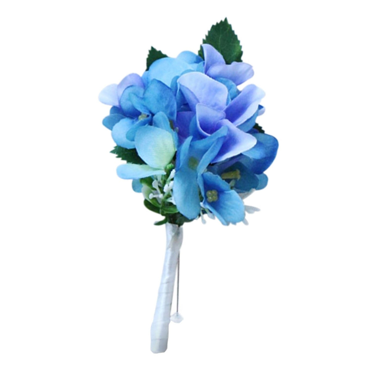 Blue Hydrangea Grooms Boutonniere - VANRINA