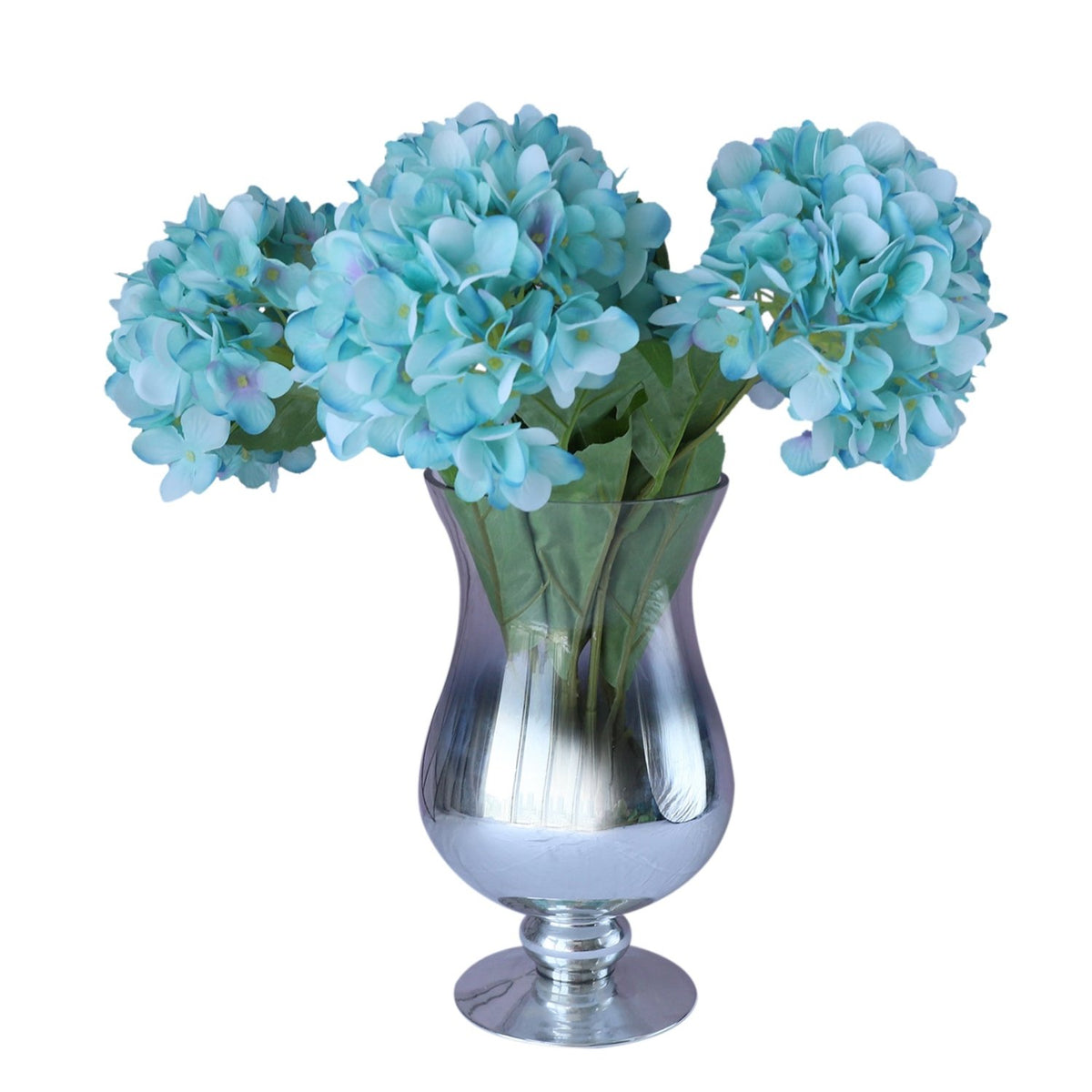 Blue Hydrangea Silk Hydrangea Blooms - VANRINA