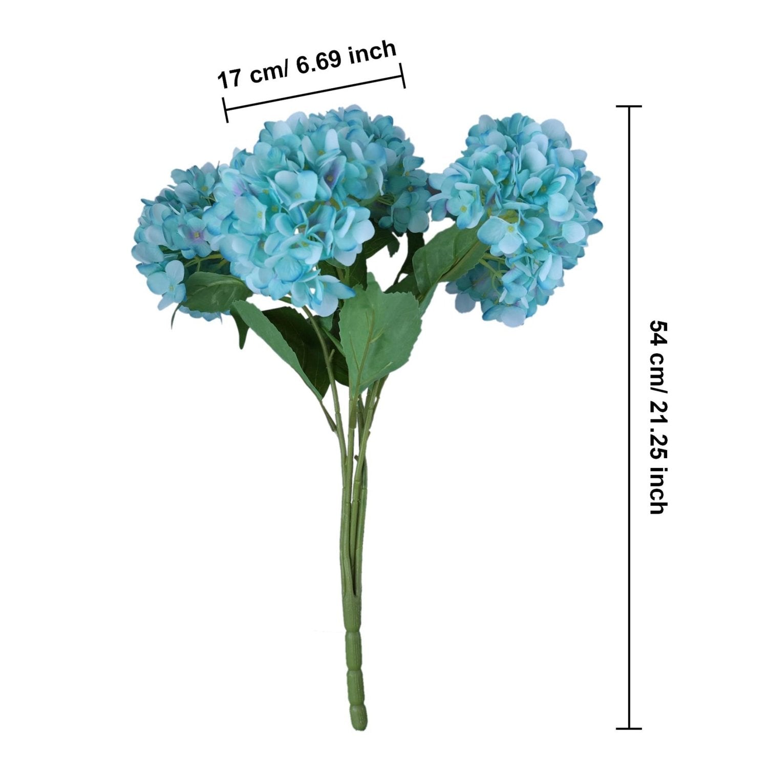 Blue Hydrangea Silk Hydrangea Blooms - VANRINA