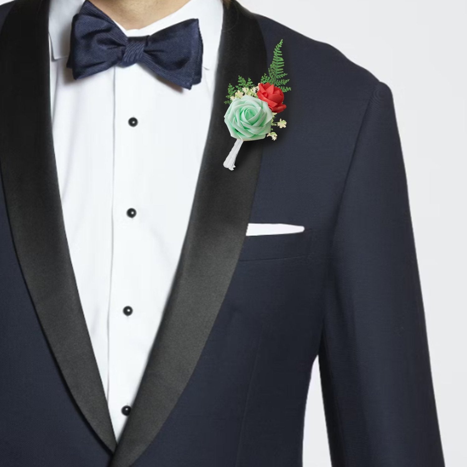Boutonniere Corsage in Mint for Homecoming Prom Boutineer - VANRINA