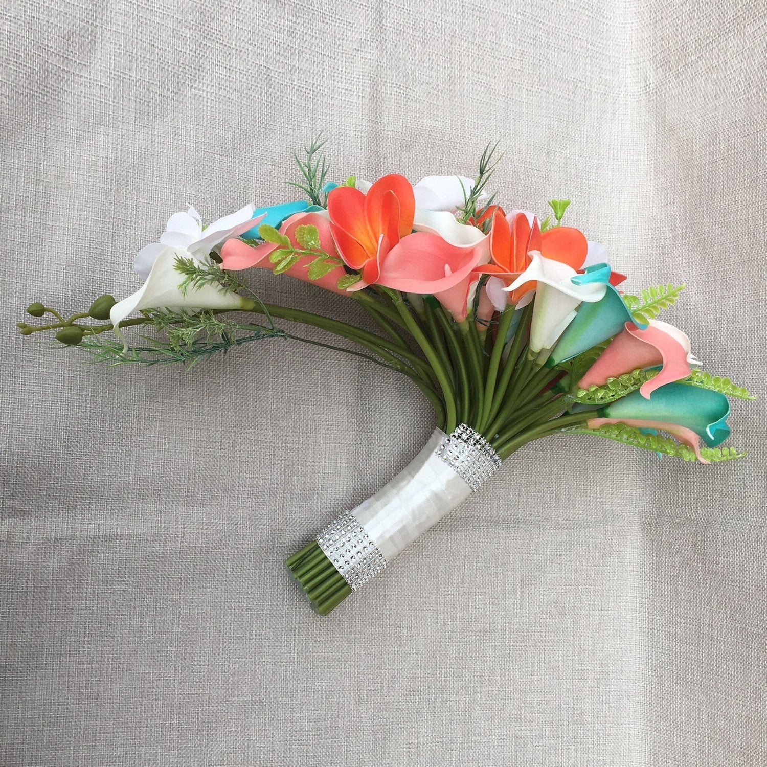 Bridal Cascading Bouquet Beach Wedding Flowers - VANRINA