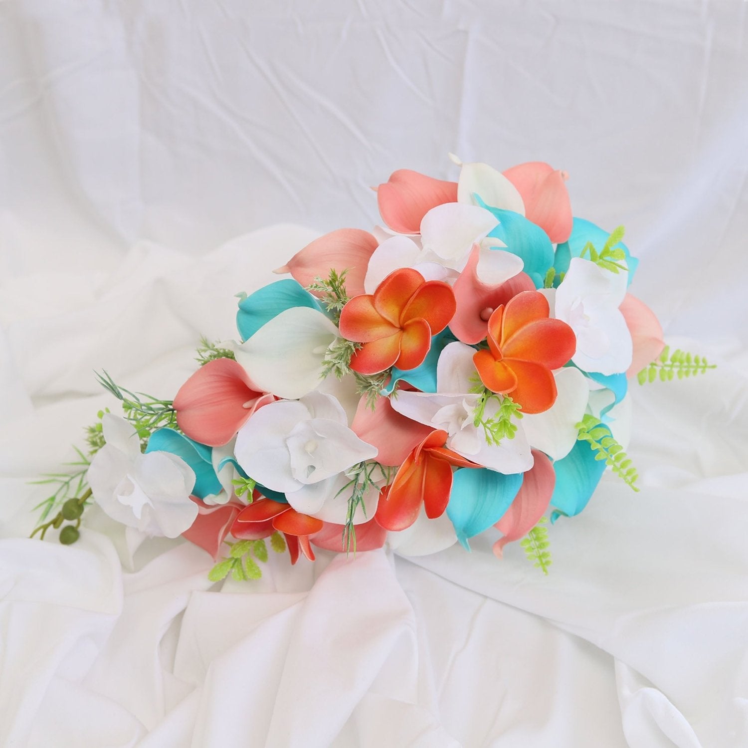 Bridal Cascading Bouquet Beach Wedding Flowers - VANRINA