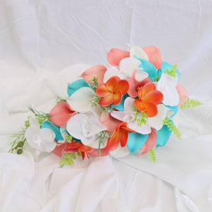 Bridal Cascading Bouquet Beach Wedding Flowers - VANRINA