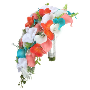Bridal Cascading Bouquet Beach Wedding Flowers - VANRINA
