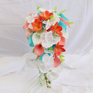 Bridal Cascading Bouquet Beach Wedding Flowers - VANRINA
