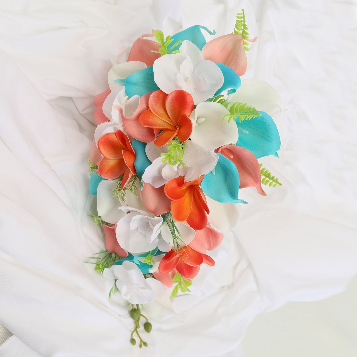 Bridal Cascading Bouquet Beach Wedding Flowers - VANRINA
