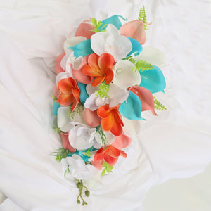 Bridal Cascading Bouquet Beach Wedding Flowers - VANRINA