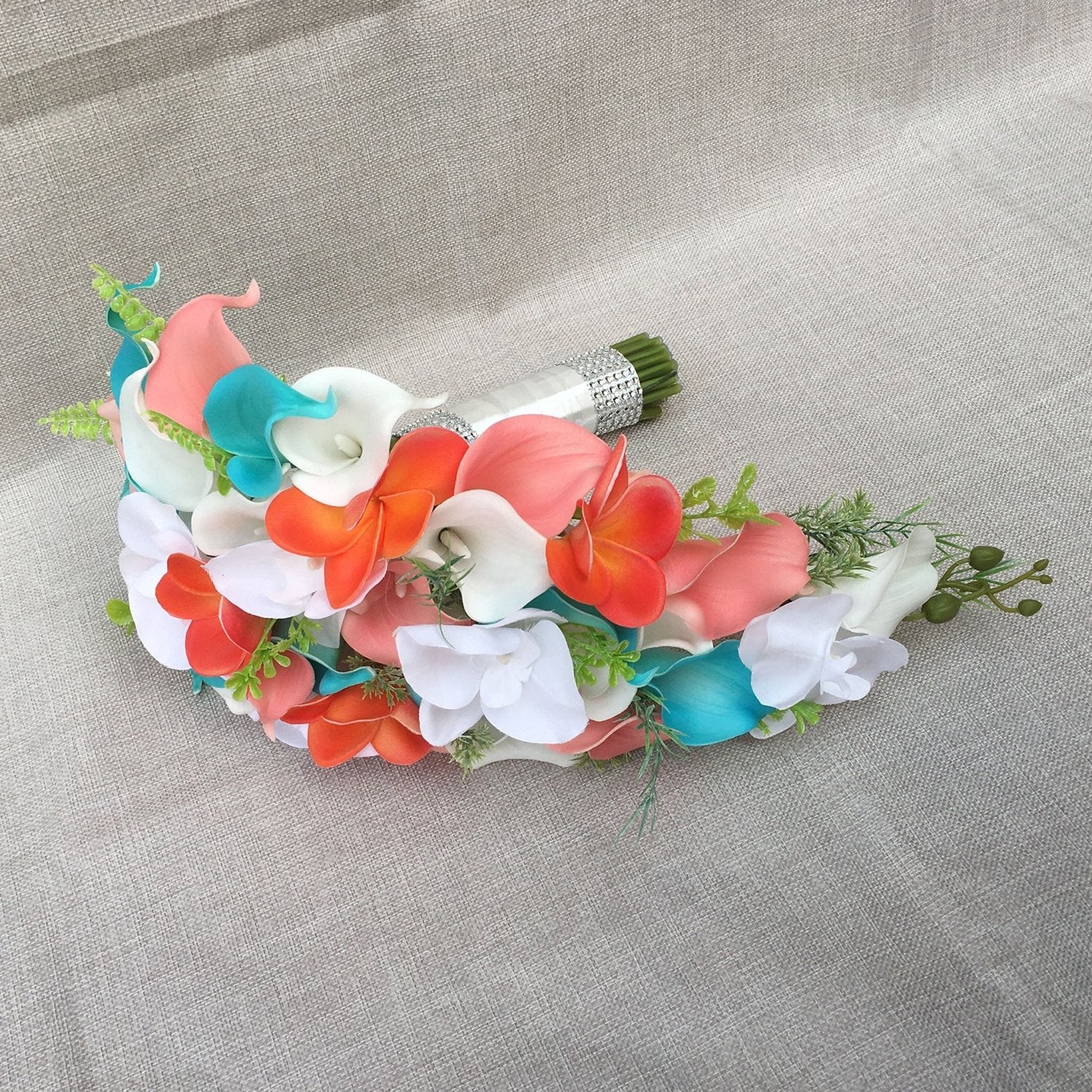Bridal Cascading Bouquet Beach Wedding Flowers - VANRINA
