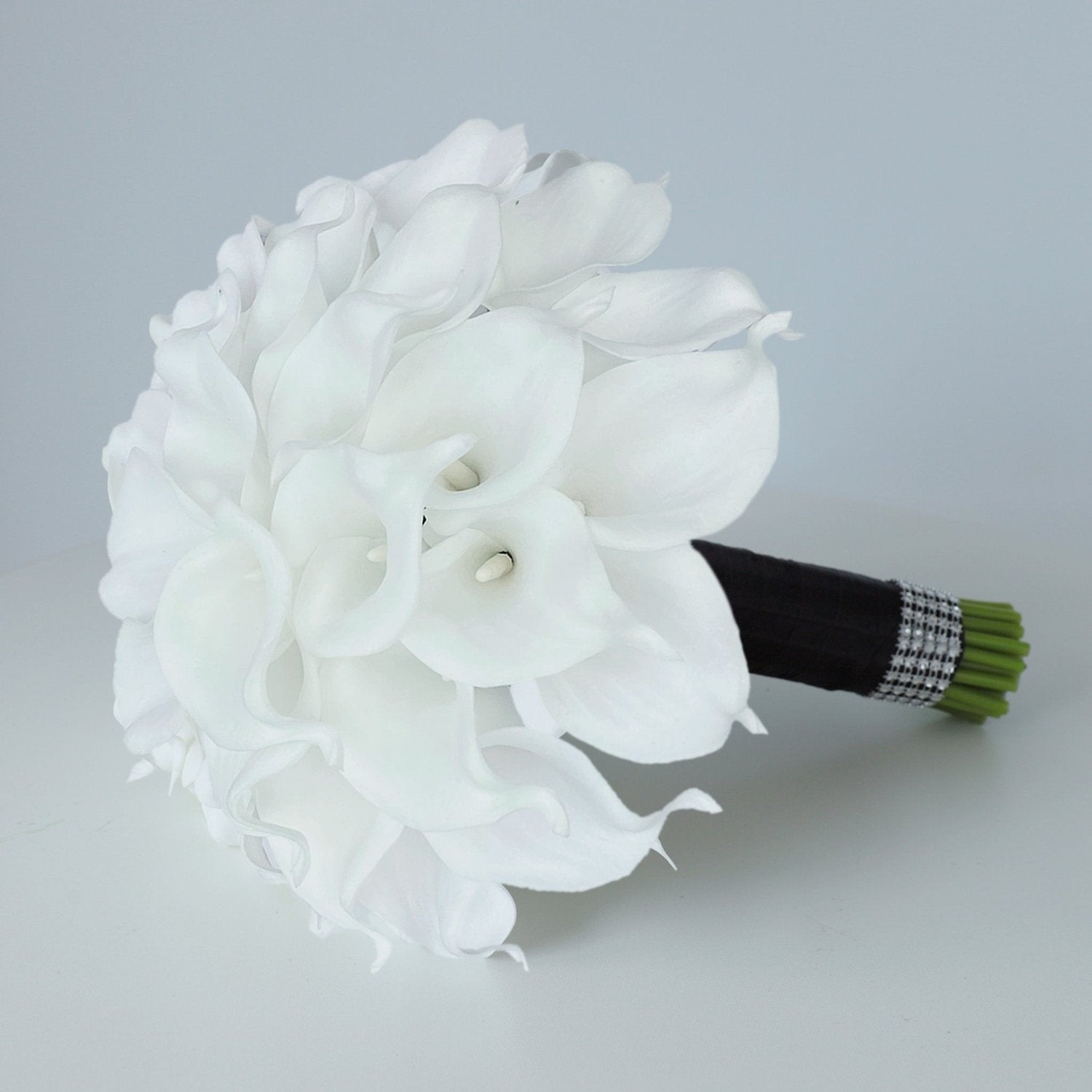 Bridal White Calla Lily Bouquet 10" - VANRINA