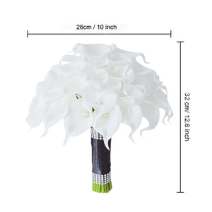 Bridal White Calla Lily Bouquet 10" - VANRINA