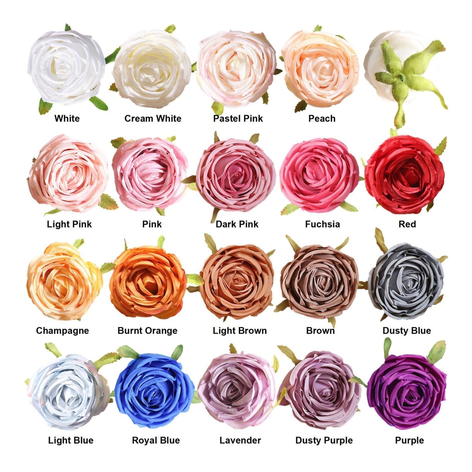 Bulk Artificial Flowers Silk Rose Heads - VANRINA