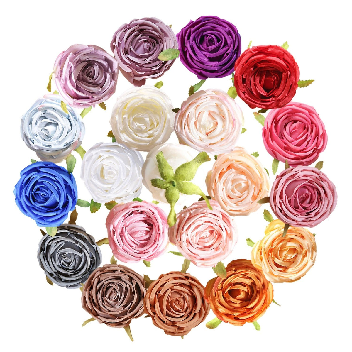 Bulk Artificial Flowers Silk Rose Heads - VANRINA