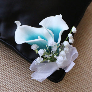 Calla Lily Bouquet Lily of the Valley for Bride Bridesmaids - VANRINA