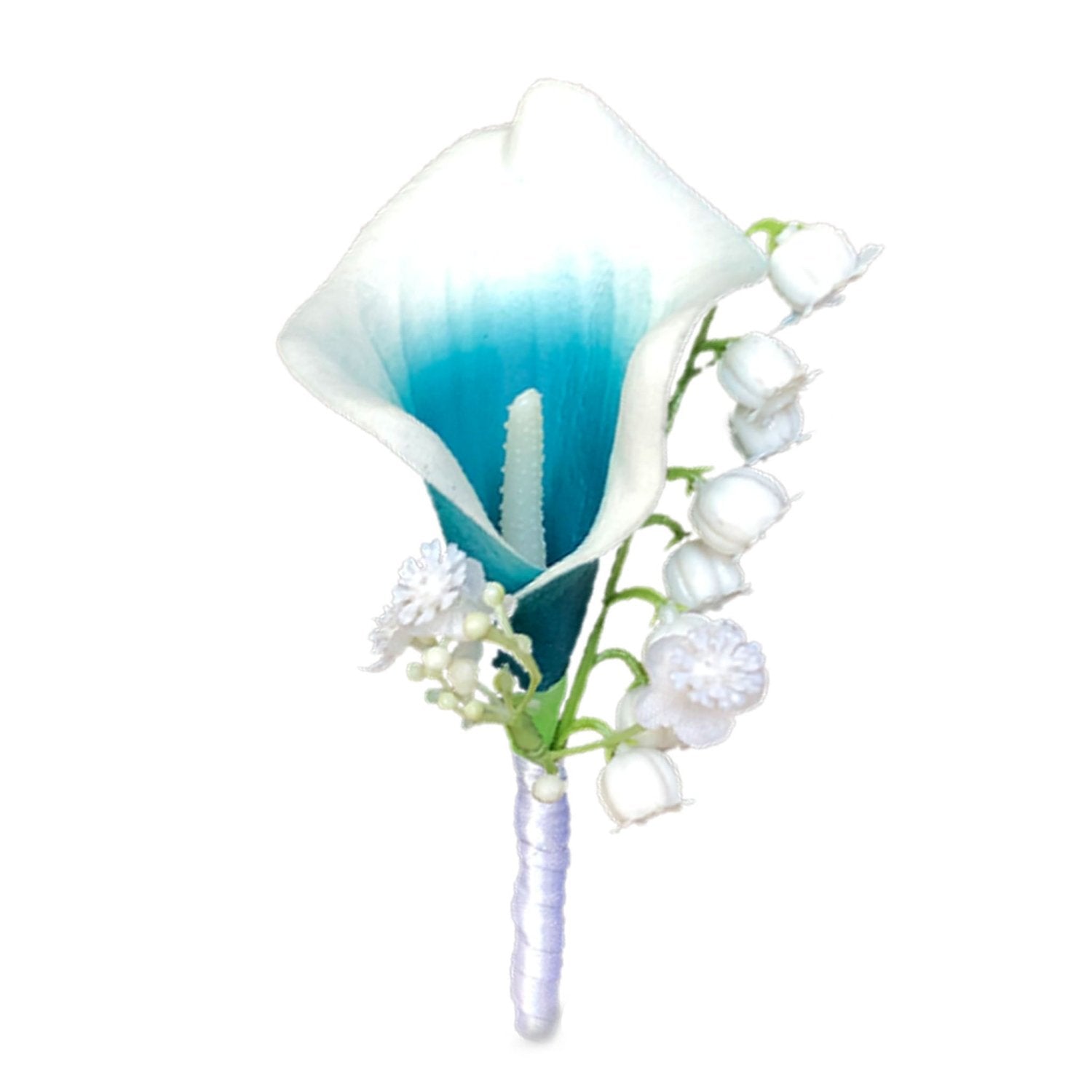 Calla Lily Bouquet Lily of the Valley for Bride Bridesmaids - VANRINA