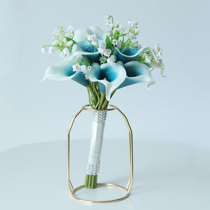 Calla Lily Bouquet Lily of the Valley for Bride Bridesmaids - VANRINA