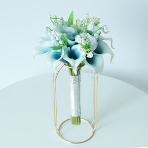 Calla Lily Bouquet Lily of the Valley for Bride Bridesmaids - VANRINA